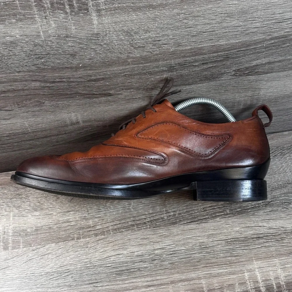 Cole Haan Grand 360 Wingtip Oxford Dress Shoes Mens 12 M British Tan Leather
